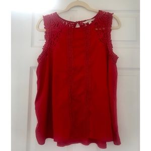 Red LC LAUREN CONRAD Tank Top Blouse (M)